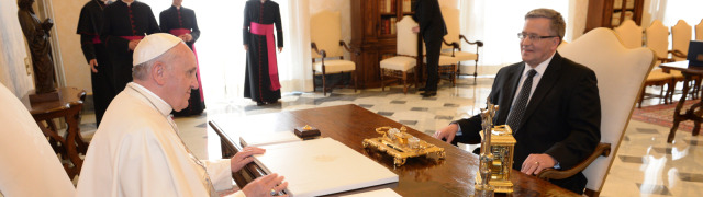 Prezydent Komorowski spotkał się z papieżem Franciszkiem